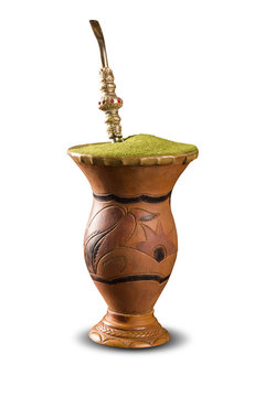Chimarrao, traditional mate hot tea. Drink of South of the Brazil. Also knowed like mate.
