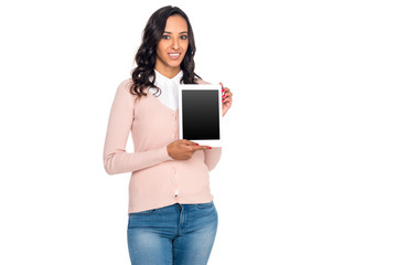 woman with digital tablet