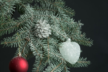 decorated christmas fir-tree