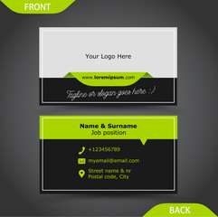 Beautiful, clean business card template VECTOR