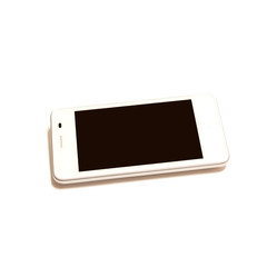 white phone on white background, isolate