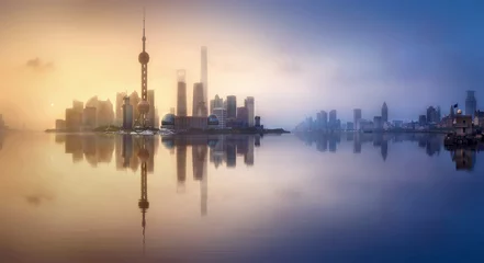 Fotobehang Shanghai skyline cityscape © boule1301