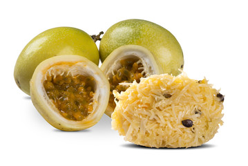 Peruvian cocadas, a traditional coconut dessert sold usually on the streets, made of grated coconut and white or brown sugar.