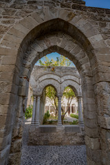 Fototapeta na wymiar Vista sul chiostro della chiesa di San Giovanni degli Eremiti, città di Palermo IT