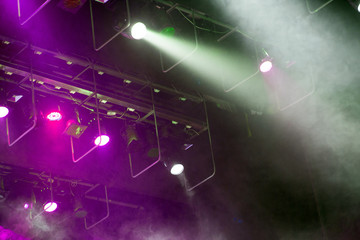 Stage lights. Soffits. Concert light