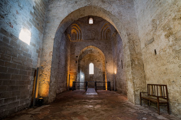 Fototapeta na wymiar Interno della chiesa di San Giovanni degli Eremiti, città di Palermo IT