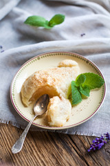 food- pears roasted in French couscous. Recipe. food, cooking and baking. Easy, pyszky and fast dessert.
