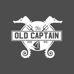 set of yachting badges and logos