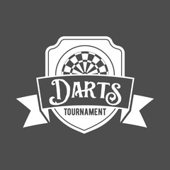 Darts labels set, badge, vector logos