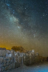 Milky Way and ruins in Israel