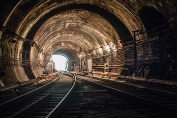 Subway tunnel. Kiev, Ukraine. Kyiv, Ukraine