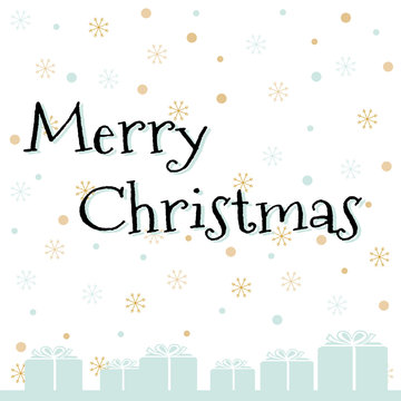 Christmas Greeting Card with Snowflakes