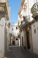 Fototapeta premium Alleyway. Martina Franca. Puglia. Italy. 