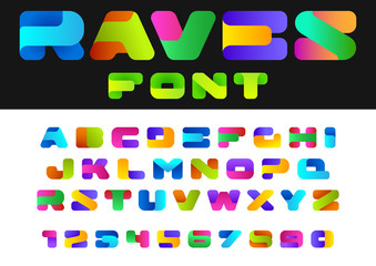 Design vector Font of twisted Ribbon Title Header Lettering Logo