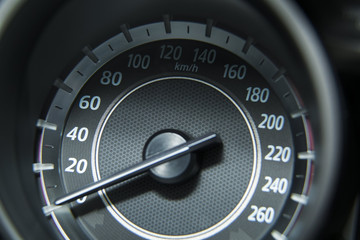 Car analog speedometer with indicator and numbers