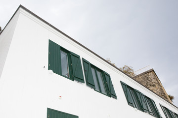 detail of architecture of a typical Basque houses