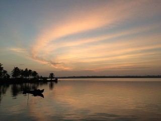 Fototapeta na wymiar beautiful evening sky kerala