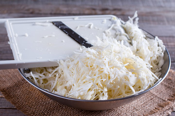 Grated cabbage