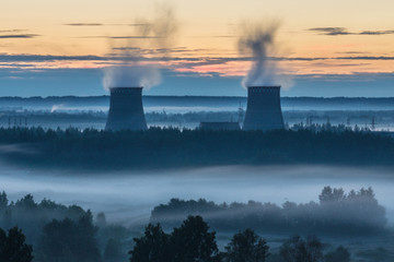 The cooling towers