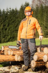 Man with chainsaw