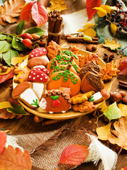 Autumn gingerbread cookies