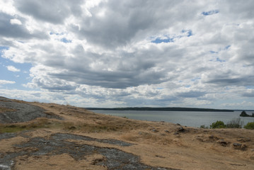 Fototapeta na wymiar Lake Malaren view from Birka in Sweden