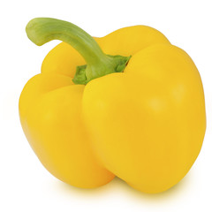 Yellow pepper isolated on white background 