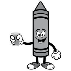 Crayon with Water Illustration