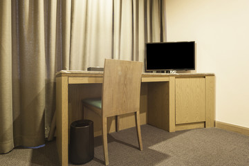 hotel room with hd tv, computer monitor in seoul