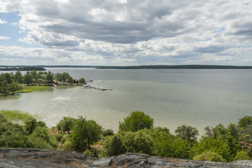 Fototapeta na wymiar View from Birka in Malaren Sweden