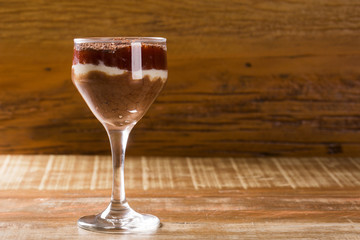 peanut butter mousse, cream cheese with guava and half bitter chocolate