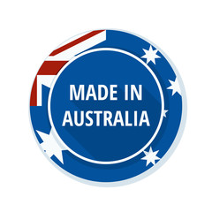 Made in Australia label illustration