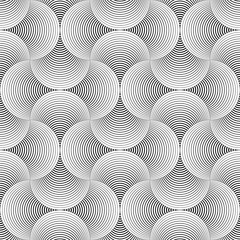 seamless monochrome half circle pattern.
