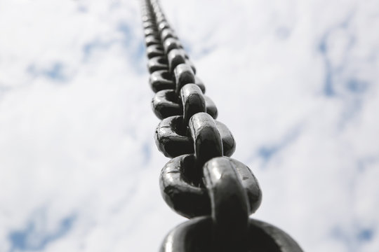 Steel Chain into the Sky closeup