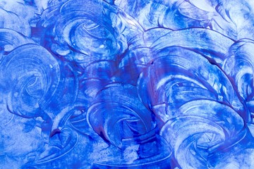 Abstract blue background with paints