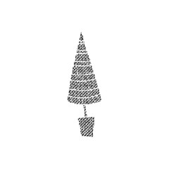 Vector textured Christmas tree