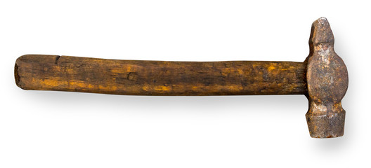 An old tool covered with years of corrosion. Rusty tool