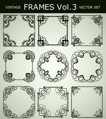 Vintage decorative frames set . Template for design. Vector illustration eps10