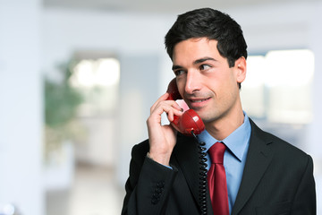 Businessman talking on the phone