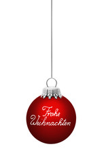 Weihnachtskugel Frohe Weihnachten