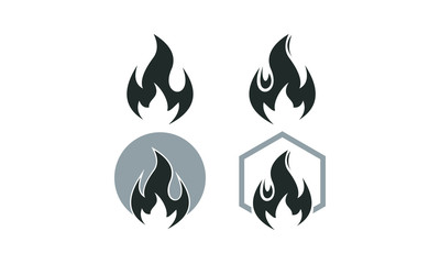 logo design fire set
