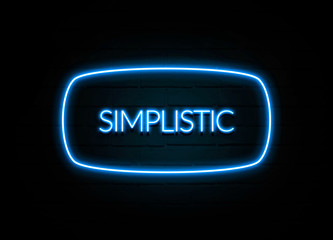 Simplistic  - colorful Neon Sign on brickwall