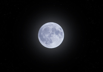 Obraz na płótnie Canvas Moon in the dark night.