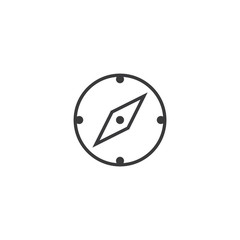 compass Icon. line style vector illustration