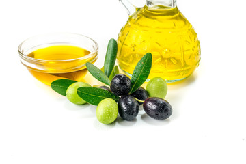 Organic olive oil with  olives