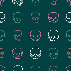 Seamless pattern with skulls for your design