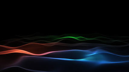 Abstract Energy Wave Form, RGB Color