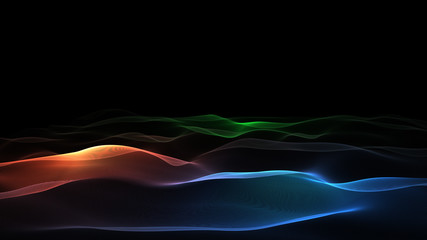 Abstract Energy Wave Form, RGB Color