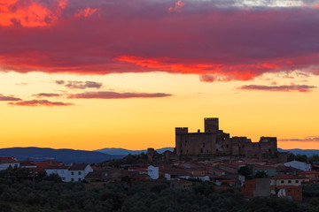 Silhouette of a amazing castle