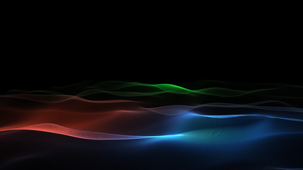 Abstract Energy Wave Form, RGB Color